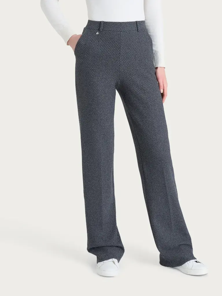 RAGNO ECO JACQUARD PANTS WIDE WITH POCKETS DR38PE (02)