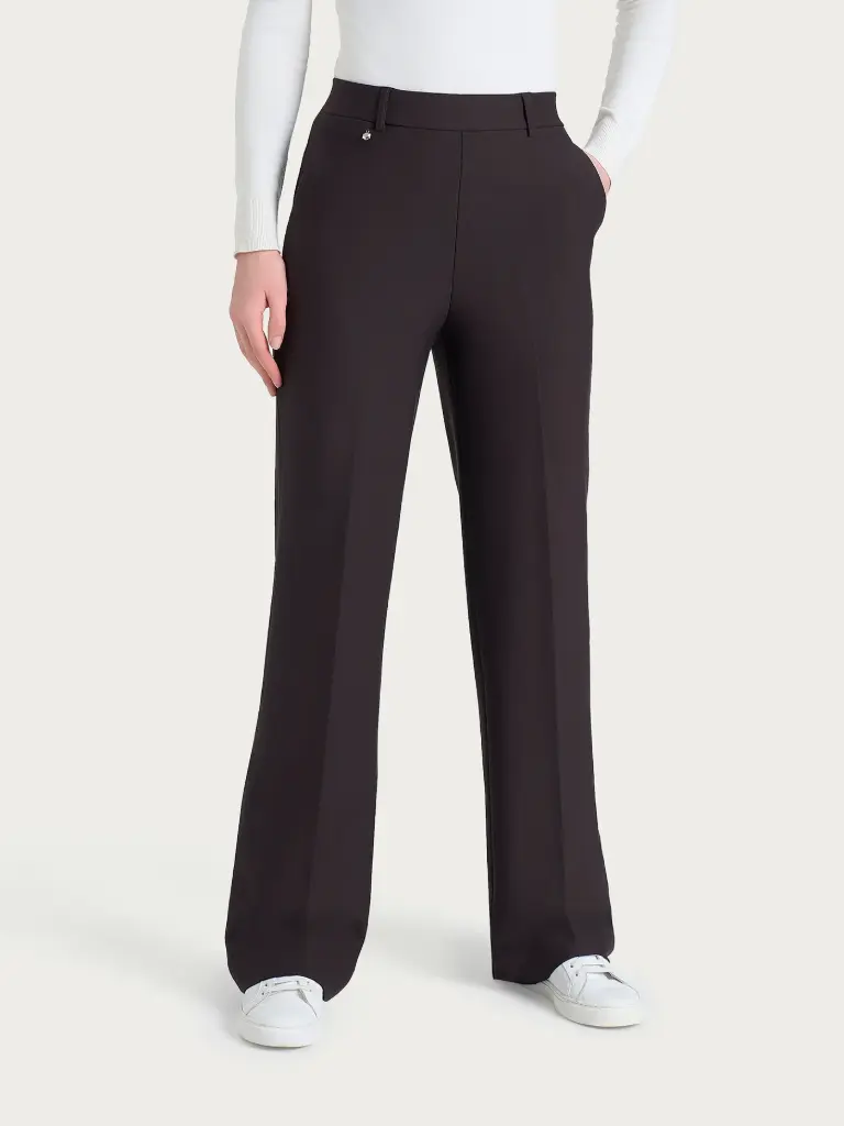 RAGNO COMPACT PANTS WIDE WITH POCKETS DR34PE (02)