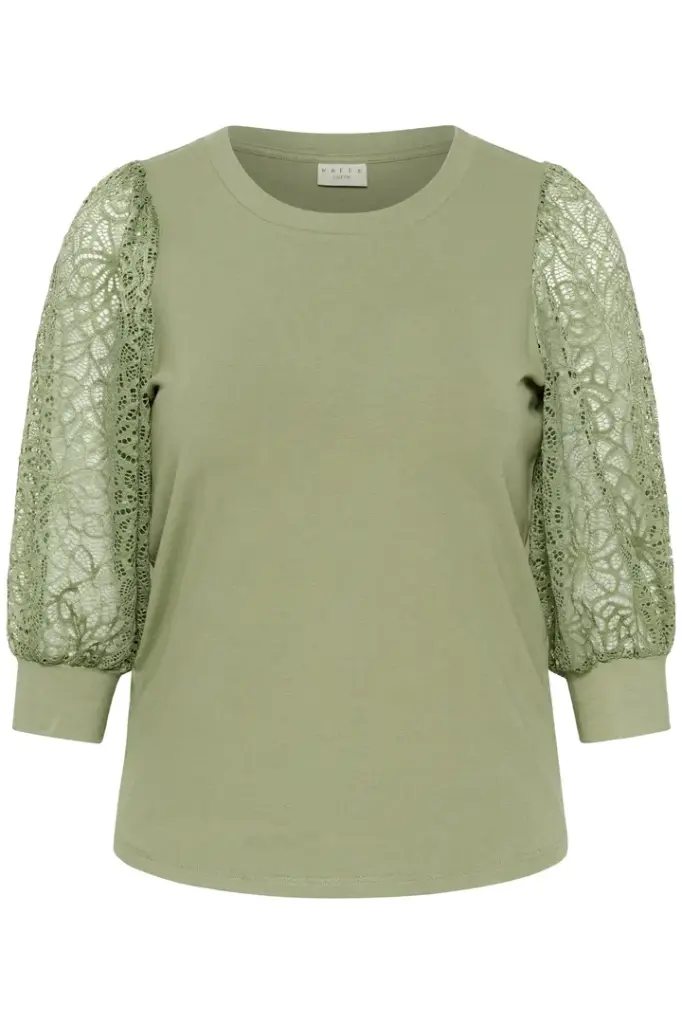 KAFFE CURVE KCbella Lace Blouse Sea Spray (S-42/44)
