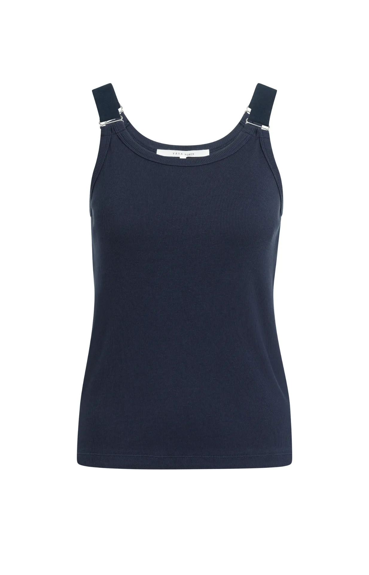 YAYA Débardeur côtelé avec anneaux sur les bretelles 01-729050-603 Navy blue (S)