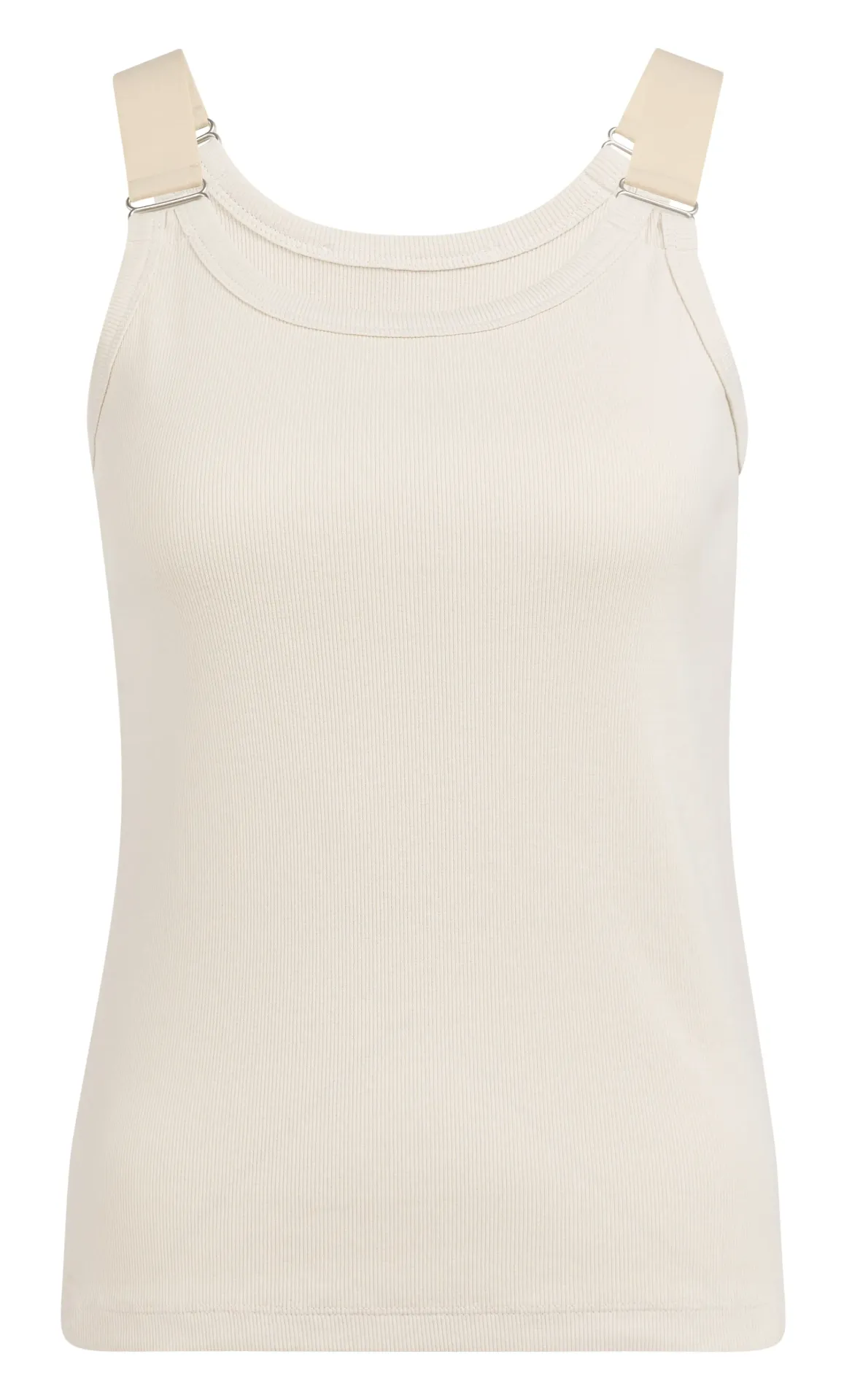YAYA Débardeur côtelé avec anneaux sur les bretelles 01-729050-603 DESERT BEIGE