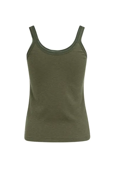 YAYA Débardeur avec finition en filet kaki (S)