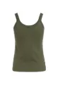 YAYA Débardeur avec finition en filet kaki