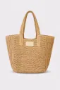 NKN RAFFIA SHOPPER - CAMEL