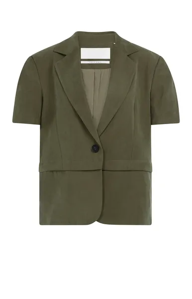 YAYA Blazer manches courtes avec ourlet zippé amovible 01-501081-604