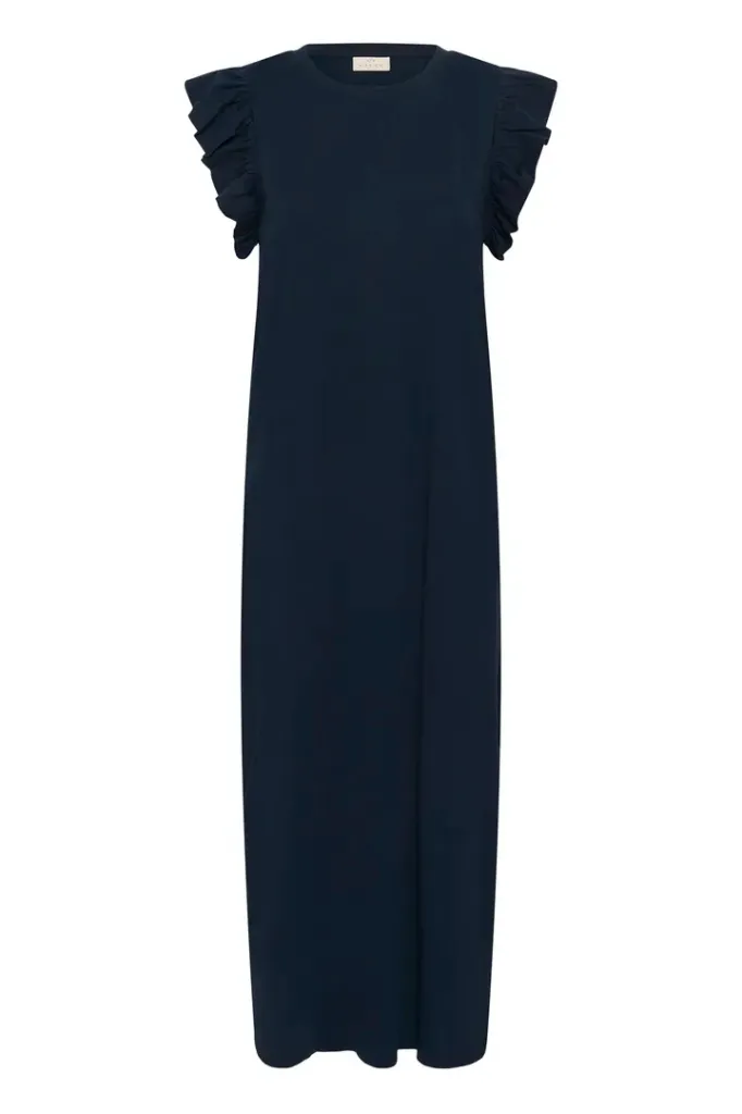 KAFFE KAcelina Flounce Dress Midnight Marine (XS)