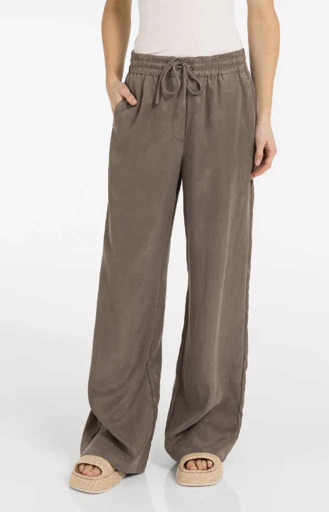 YAYA Pantalon large à la taille  élastiquée 01-301261-605 (34)