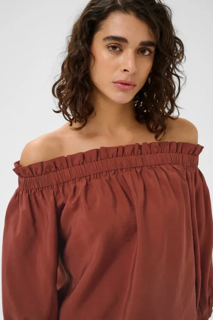 KAFFE KAneema Off Shoulder Blouse (34)