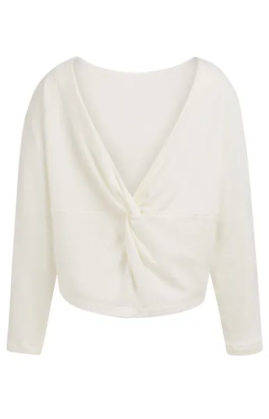 YAYA Pull col V, effet torsadé au dos 01-109123-607 (XS)