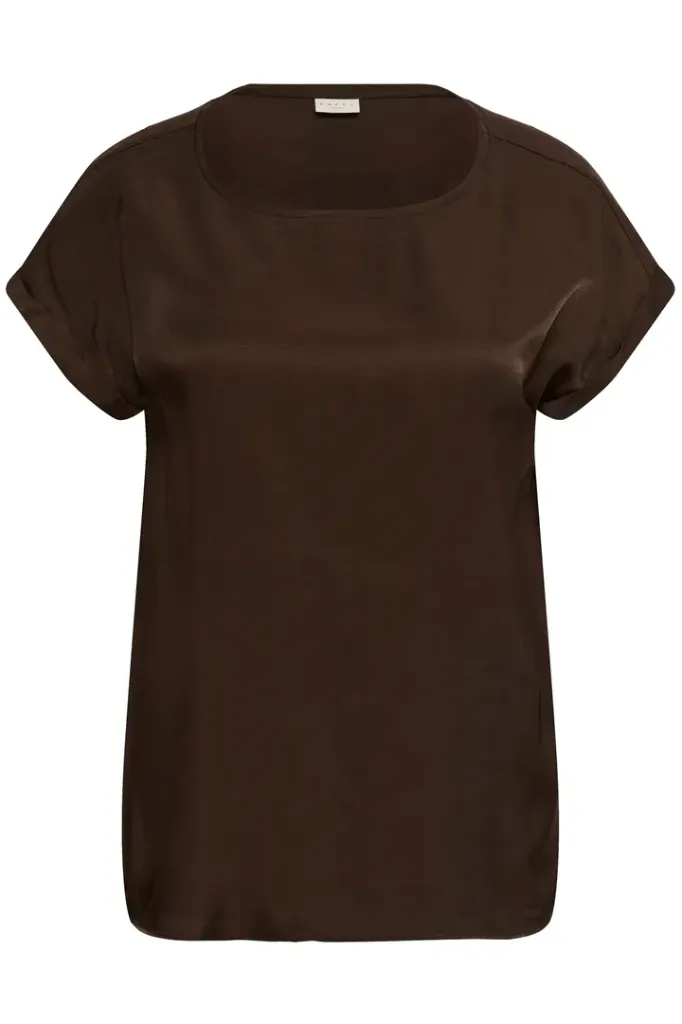 KAFFE CURVE KCmilia Wing SL Blouse Coffee bean