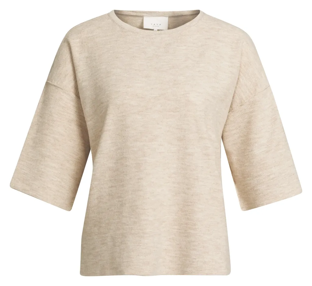 YAYA T-shirt oversize en maille fine 01-000621-608