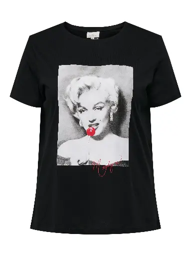 CARMAKOMA CARNEWMARILYN SS REG TEE LCS JRS Black
