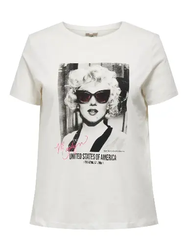 CARMAKOMA CARNEWMARILYN SS REG TEE LCS JRS White