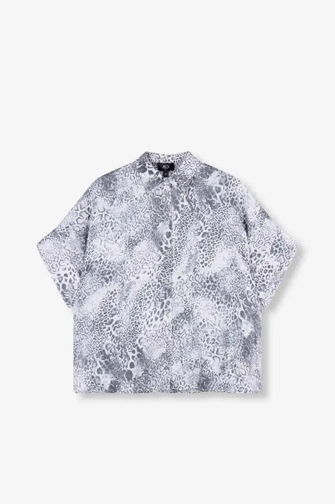ALIX THE LABEL Woven animal blouse
