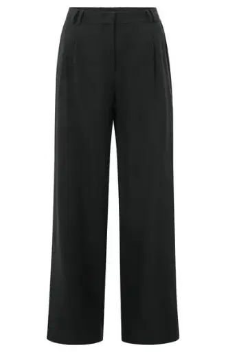 YAYA Pantalon en lin mélangé 01-301196-505 WASHED BLACK
