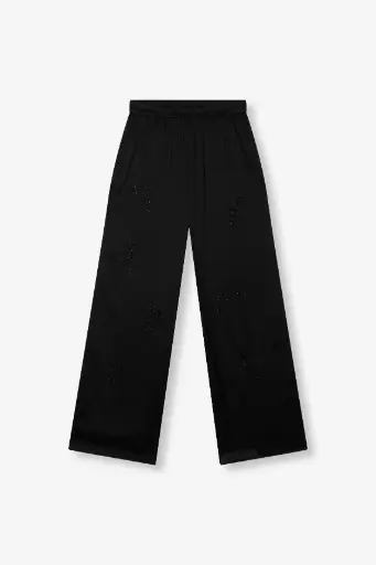 ALIX THE LABEL SATIN BEADED PANTS