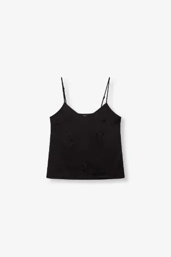 ALIX THE LABEL SATIN BEADED CAMISOLE