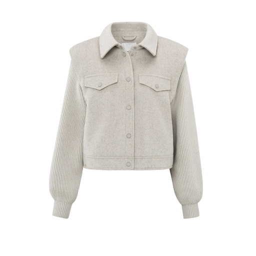 YAYA Veste courte oversize beige