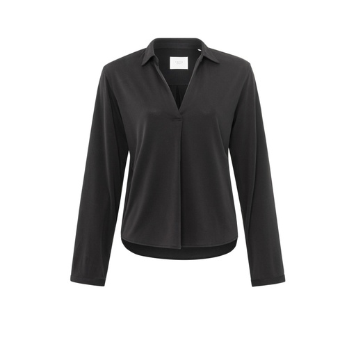 YAYA Jersey v-neck top anthracite