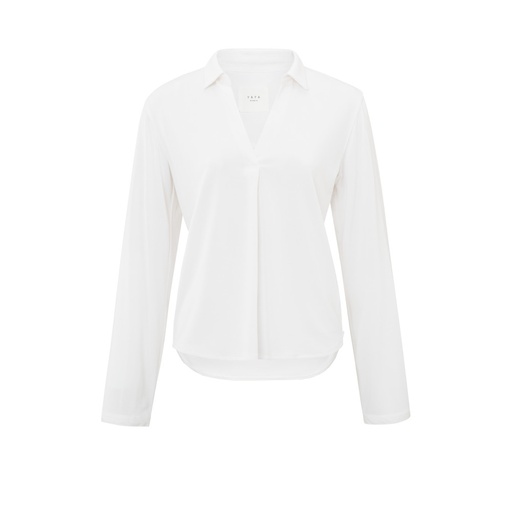 YAYA Jersey v-neck top white